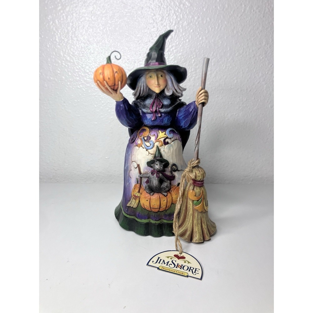 VTG Heartwood Creek Jim Shore Witch Figurine Bewitched Halloween 9.5" 2009